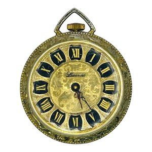 Lucerne Pendant Necklace Pocket Watch. Roman Numerals.Swiss Made.Wind Up.Vintage